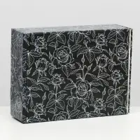 Подарочная коробка двусторонняя "Цветы" 27 х 21 х 9 см Подарочная коробка двусторонняя "Цветы" 27 х 21 х 9 см