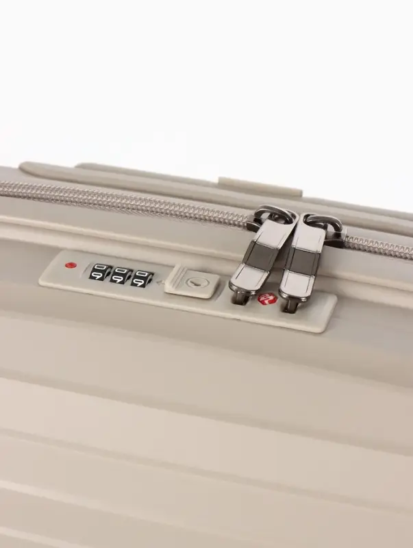Чемодан на съёмных колёсах, 18", кодовый замок, 33&times;16&times;49 см, светло-бежевый