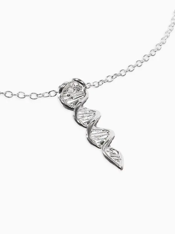 Кулон на цепочке &laquo;ДНК&raquo;, 42 см, + удлинитель 5 см, цвет серебро