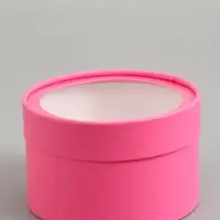 Подарочная коробка сливовая, завальцованная с окном, 16 х 11 см