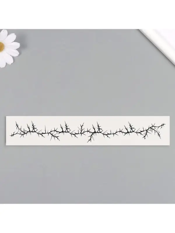 Переводная тату на тело чёрная «Браслет. Шипы», 20×3 см Переводная тату на тело чёрная «Браслет. Шипы», 20×3 см