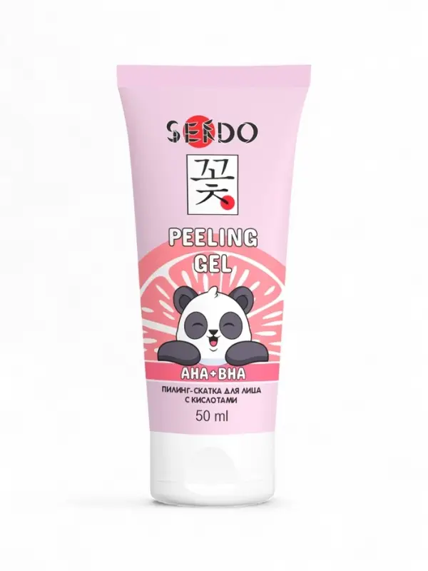 Пилинг-скатка для лица Sendo с кислотами AHA + BHA, 50 мл Пилинг-скатка для лица Sendo с кислотами AHA + BHA, 50 мл