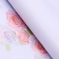 Пленка для цветов, "Розы", светло-фиолетовая, 57х57 см