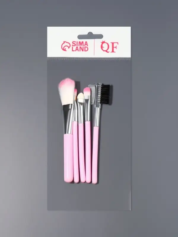Набор кистей для макияжа COLOR POWER pink, 5 шт., розовый