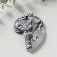 Магнит "Оленевод" (барельеф) , 6,5см