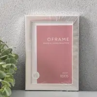 Фоторамка для фото 10х15 см "Oframe", пластик, серебро, (пластик экран)