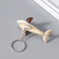 Брелок пластик "Дельфин" под песочный мрамор 7,4х2,8х2 см