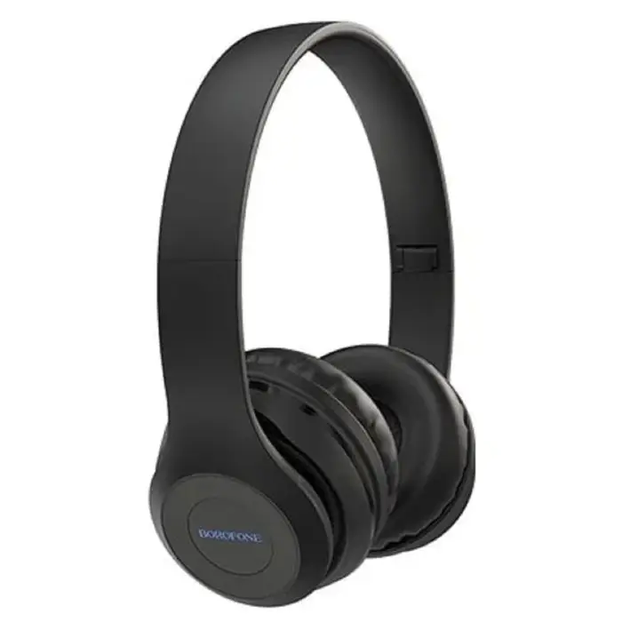 Наушники беспроводные, накладные, Borofone BO4 Charming rhyme, Bluetooth 5.0, с микрофоном, AUX, 200 мАч, чёрные