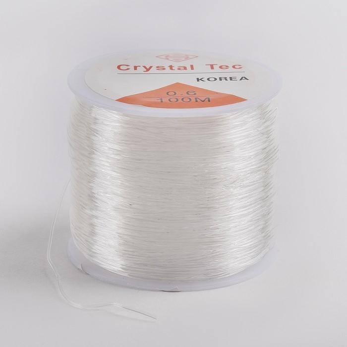 Нить силиконовая (резинка) d=0,6 мм, L=100 м, прозрачная Нить силиконовая (резинка) d=0,6 мм, L=100 м, прозрачная