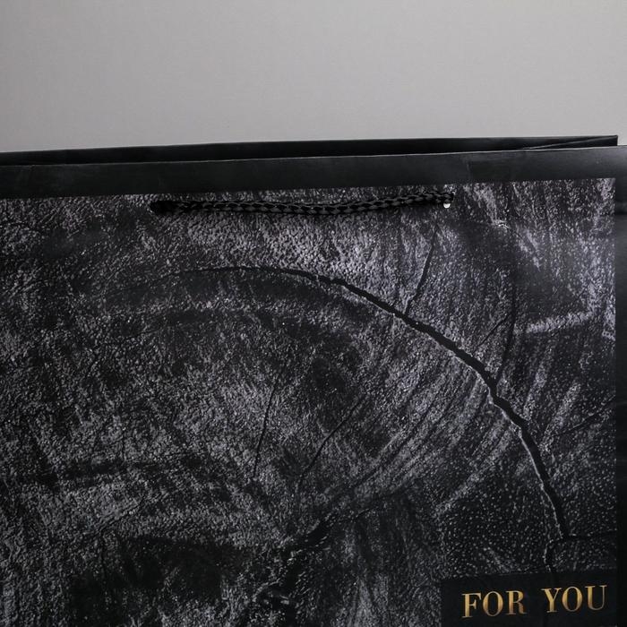 Пакет подарочный ламинированный вертикальный, упаковка, Wood style, L 31 х 40 х 11,5 см