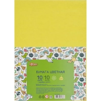 Бумага цветная 10л.10цв.А4 офсет (золото+сереб) Отличник