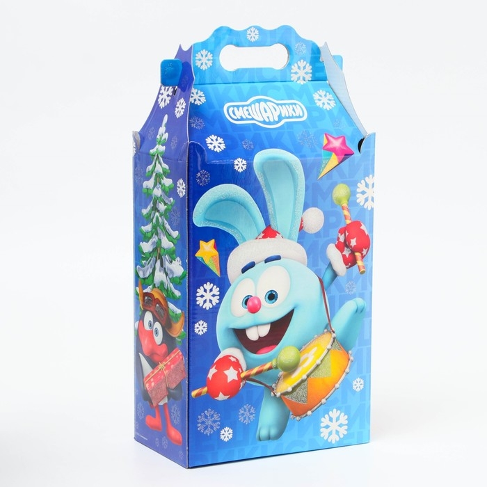 Новый год. Подарочная коробка Новогодняя Корпоратив Новый год. Подарочная коробка Новогодняя Корпоратив "Смешарики" лицензия 20,3 х 12,3 х 41 см.