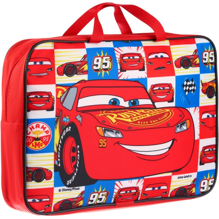 Папка с ручками текстильная А4, 350х270х100 мм, Тачки Папка с ручками текстильная А4, 350х270х100 мм, Тачки