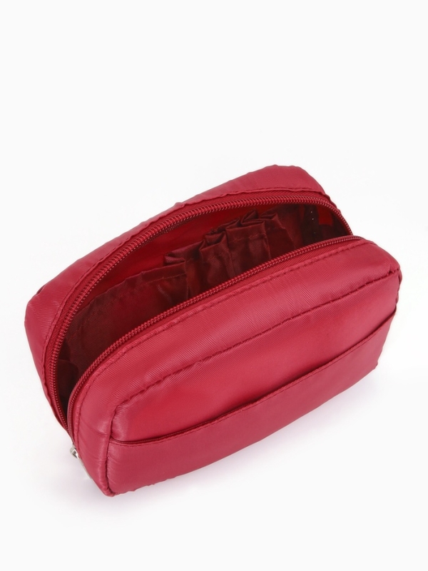 Косметичка дор Одноцвет, 16*6*10,5, отд на молнии, подкладка, н/карман, бордовый