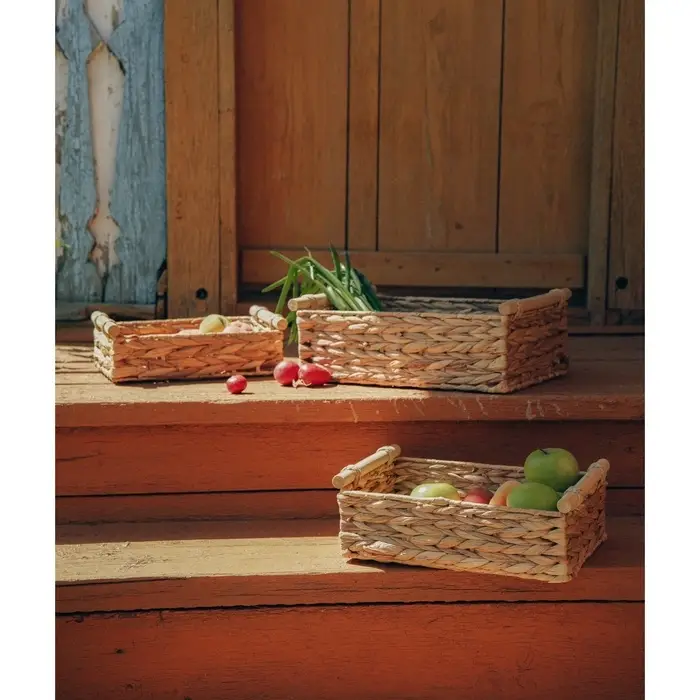Корзины для хранения SL Home, плетёные, ручной работы, 3 шт., 27&times;16&times;9 см, 31&times;20&times;12 см, 35&times;24&times;13 см
