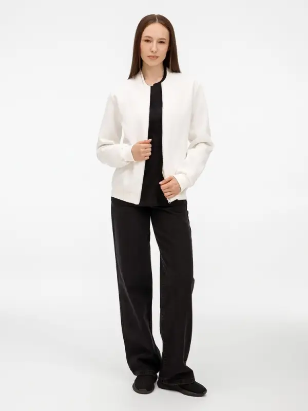 Бомбер унисекс Estado, молочно-белый, размер S