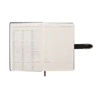 Ежедневник недатированный формат А5, с хлястиком, 112л, линия, пвх, Черный Ежедневник недатированный формат А5, с хлястиком, 112л, линия, пвх, Черный