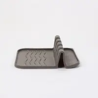 Подставка под кухонные принадлежности Доляна, 4 ячейки, 13.5&times;14&times;4 см, силикон, серая