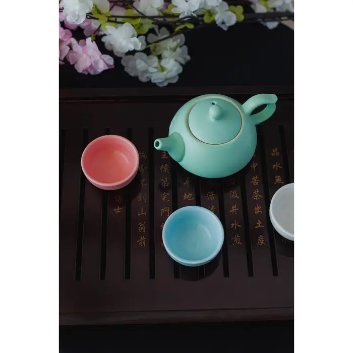 Стол для чайной церемонии с подносом &laquo;Чабань&raquo;, 43&times;27.5&times;5 см, дерево, коричневый