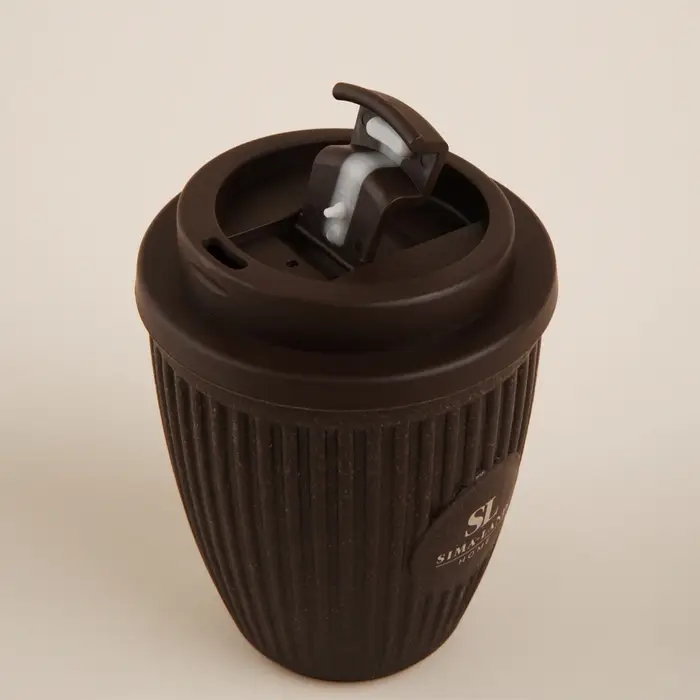 Стакан для кофе SL Home, 250 мл, 9.5&times;12.5 см, с крышкой, коричневый