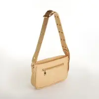 Сумка женская багет на молнии, 25&times;5&times;15 см, бежевая