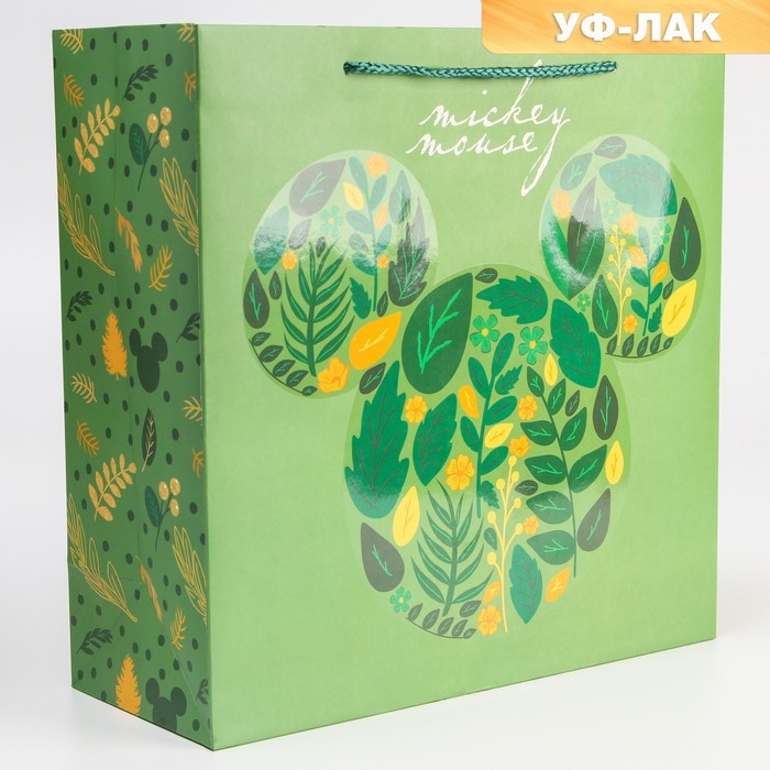 Пакет подарочный, 30х30х12 см, упаковка, Микки Маус