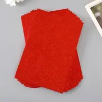 Фоамиран глиттерный 2 мм, 20х30 см, красный Фоамиран глиттерный 2 мм, 20х30 см, красный