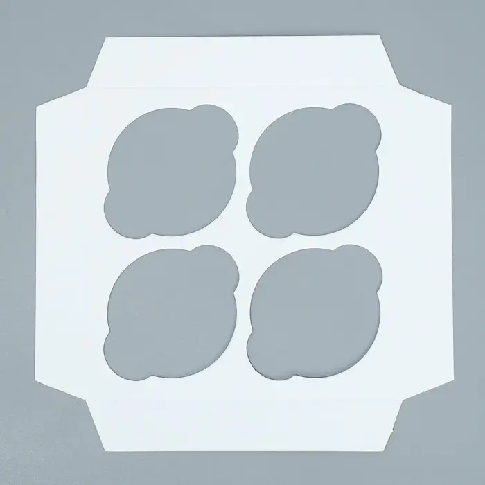 Коробка для капкейков, кондитерская упаковка двухсторонняя, 4 ячейки «Самая нежная», 16 х 16 х 10 см Коробка для капкейков, кондитерская упаковка двухсторонняя, 4 ячейки «Самая нежная», 16 х 16 х 10 см