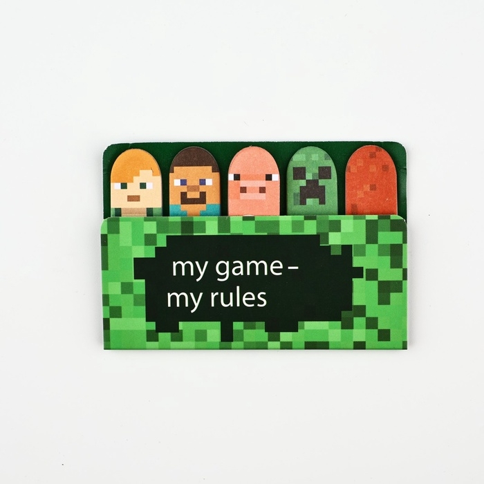 Набор стикеров-закладок Набор стикеров-закладок "My game, my rules", 5 шт, 20 л