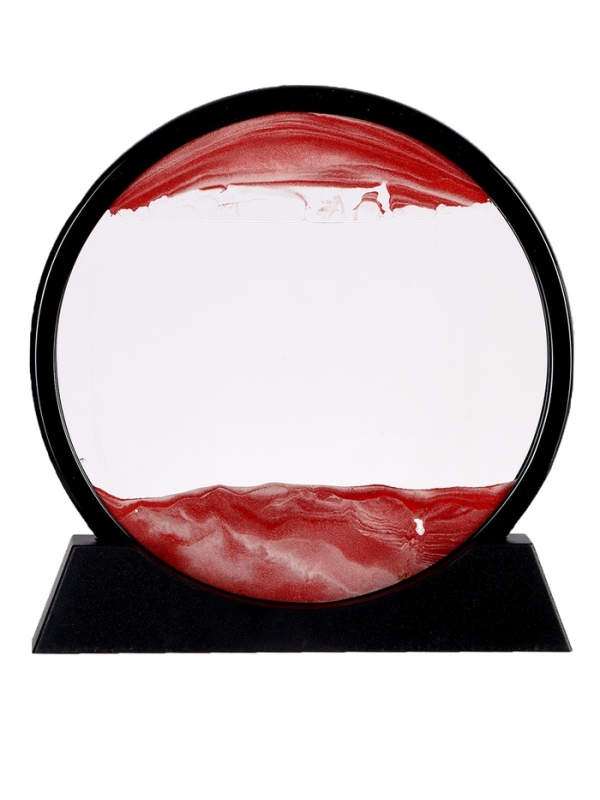 Песочные часы-картина  "Лаванда", d-26 см, антистресс, песок фиолетовый