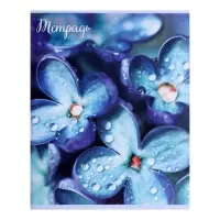 Тетрадь 96 листов в клетку &laquo;Цветы&raquo;, серые листы, МИКС