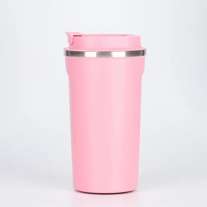 Термокружка Мастер К Original, 500 мл, Original, с надписью Coffee, сохраняет тепло 10 ч, нержавеющая сталь, розовая