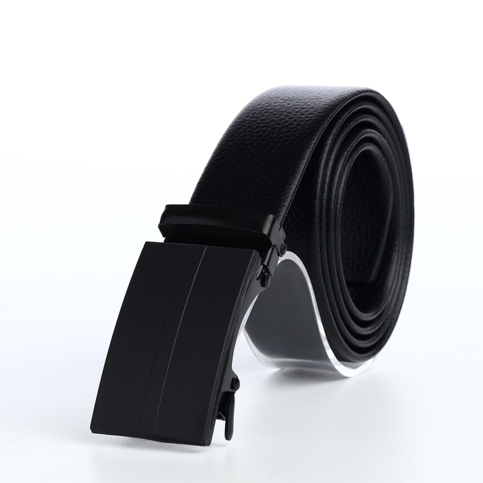 Ремень мужской, ширина 3,5 см, пряжка автомат, цвет чёрный Ремень мужской, ширина 3,5 см, пряжка автомат, цвет чёрный