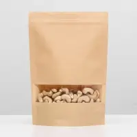 Пакет Zip - lock Крафт с прямоугольным окном 18×26 см