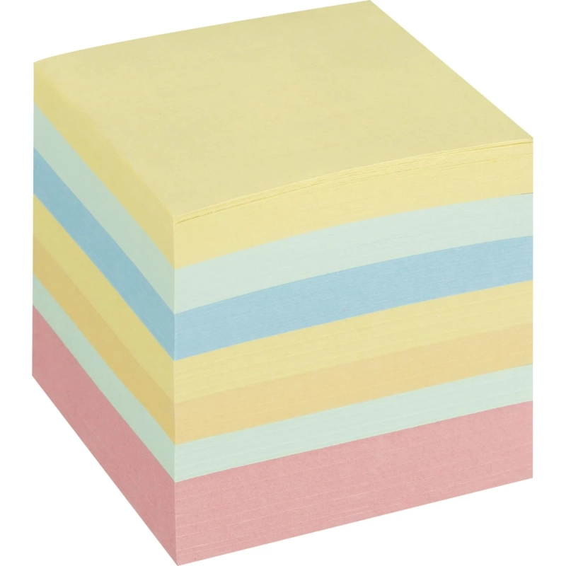 Блок для записей проклеенный &nbsp;8х8х8, 5 цветов 80 г