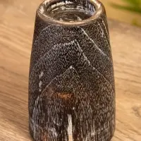 Подсвечник, d=4 см, 9&times;9&times;12 см, дерево джати, тёмно-коричневый