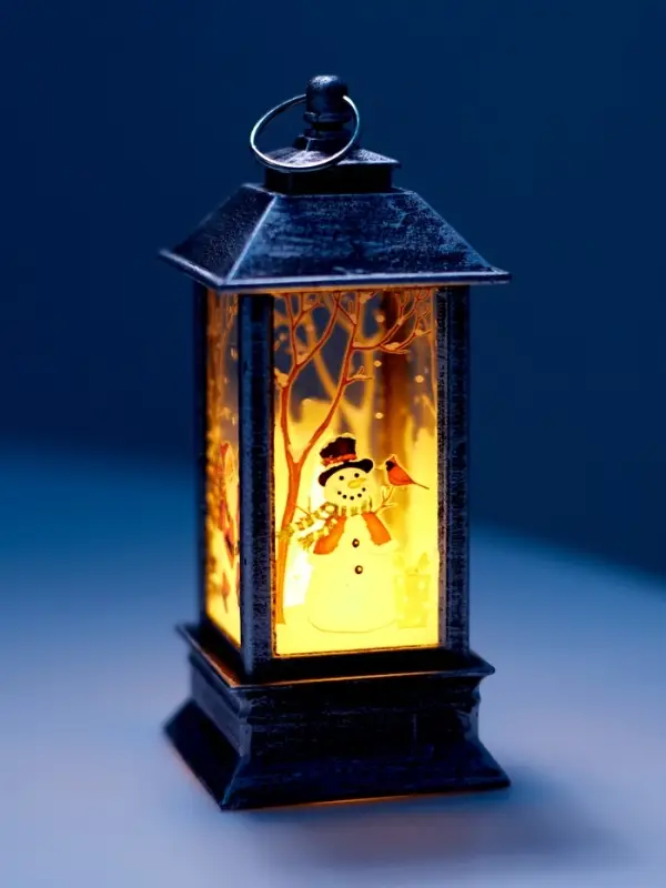 Набор светодиодных фигур, 3 шт, "Новогодние фонари", 13х5.5х5.5 см, от бат.3хAG13, Т/БЕЛЫЙ   1087120