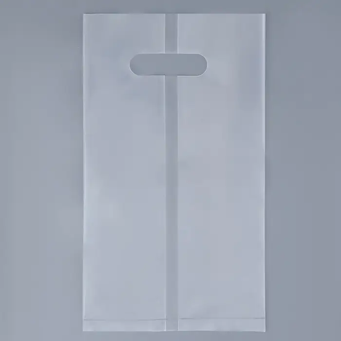 Пакет квадратный полиэтиленовый с вырубной ручкой, упаковка, прозрачный, 30х43+28см ± 5% 60 мкм