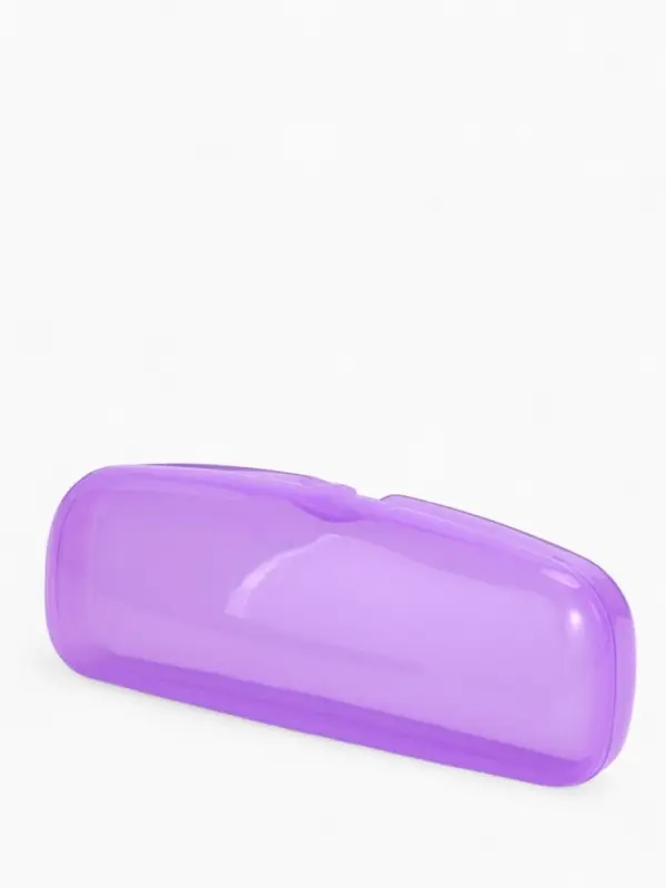 Футляр для очков на хлопушке, однотонный, размер 16&times;3.5&times;5.5 см, полупрозрачный/МИКС