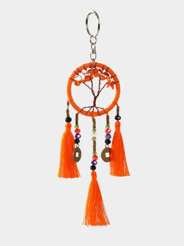 Брелок ловец снов Брелок ловец снов "Древо" 19 см, цв. оранжевый