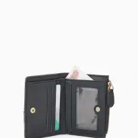 Кошелёк женский на кнопке, 11.5&times;2&times;9 см, комбинированный, серый