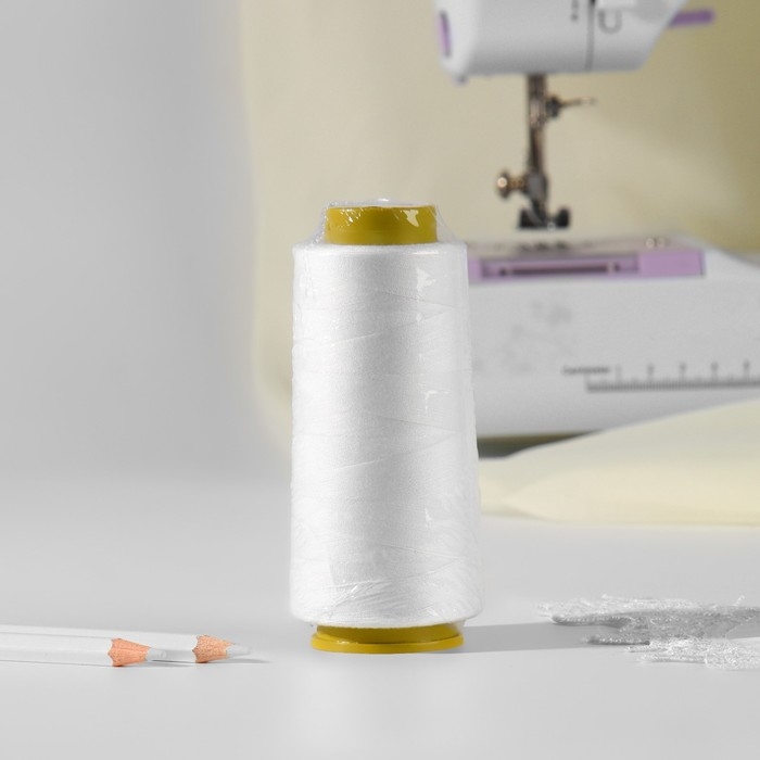 Нитки 40/2, 1500 м, цвет белый Нитки 40/2, 1500 м, цвет белый