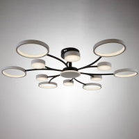 Люстра с ПДУ 2299/13WT LED 256Вт 3000-6000К белый 106х106х18 см BayerLux