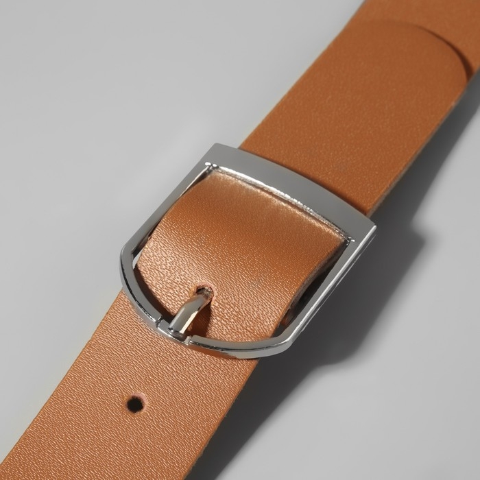 Ручка для сумки из натуральной кожи, регулируемая, с карабинами, 60 ± 2 см × 2,5 см, цвет бежевый/серебряный Ручка для сумки из натуральной кожи, регулируемая, с карабинами, 60 ± 2 см × 2,5 см, цвет бежевый/серебряный