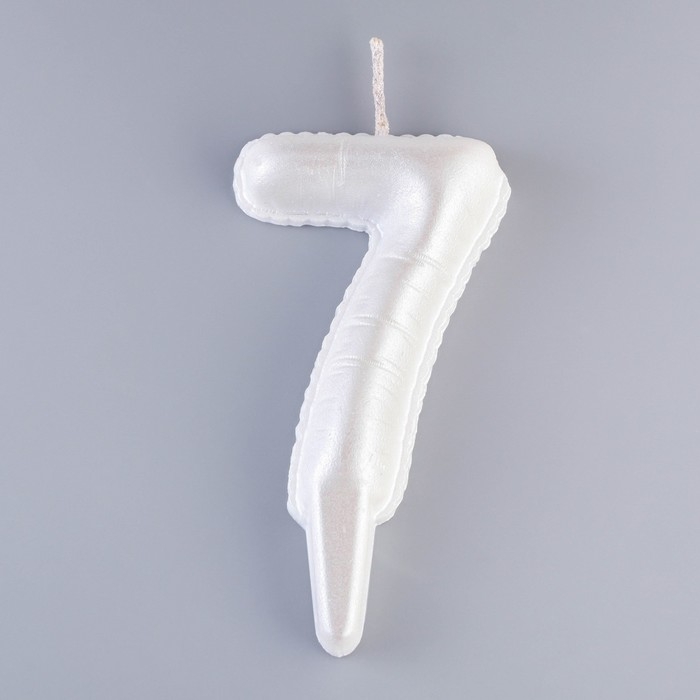 Свеча в торт Свеча в торт "Шары", цифра "7", жемчужный, 5,5 см