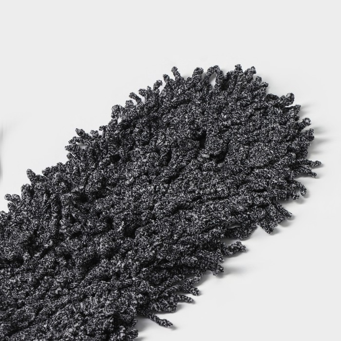 Насадка для плоской швабры Доляна, микрофибра, 62×13 см, цвет серый Насадка для плоской швабры Доляна, микрофибра, 62×13 см, цвет серый