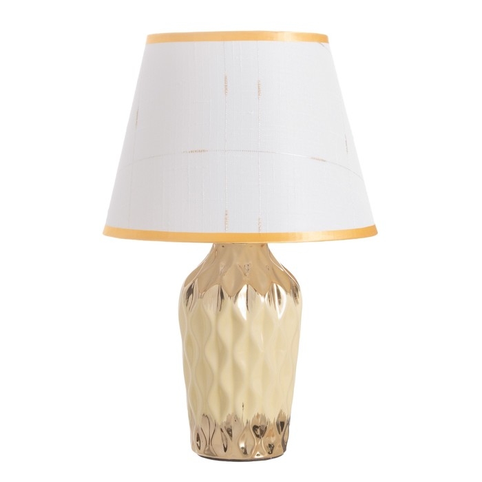 Лампа настольная Лампа настольная "Наталия" 1х40Вт Е14 бежевый/золото 24х24х40см