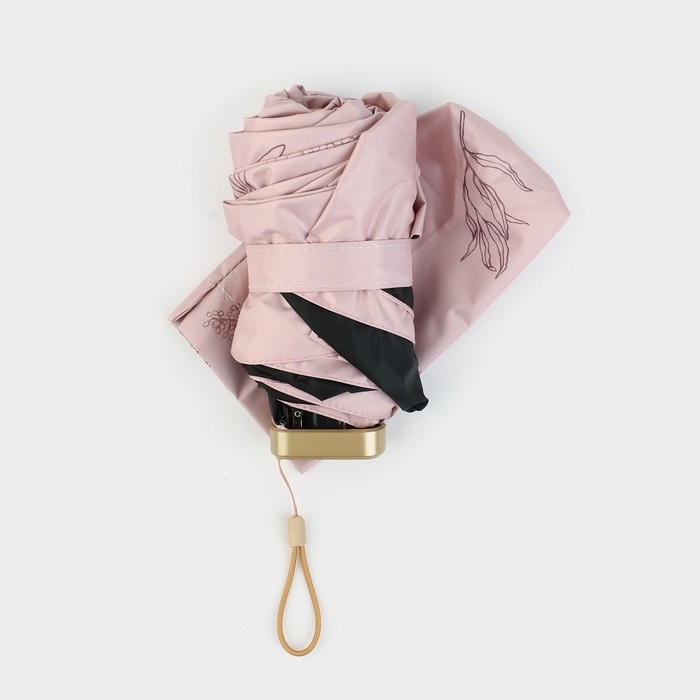 Зонт женский «Нюдовый минимализм», 6 спиц, складывается в размер телефона. Зонт женский «Нюдовый минимализм», 6 спиц, складывается в размер телефона.