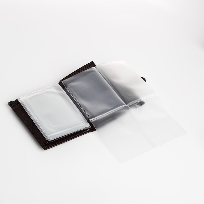 Портмоне мужское на магните, 3 в 1, для купюр, автодокументов и паспорта, цвет коричневый Портмоне мужское на магните, 3 в 1, для купюр, автодокументов и паспорта, цвет коричневый