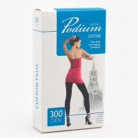 Леггинсы женские Podium Cotton Plus 300 ден, цвет чёрный (nero), размер 4